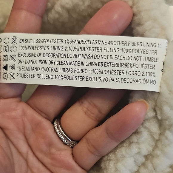 Forever 21 Tan Teddy Jacket with Shearling Collar - Picture 6 of 6